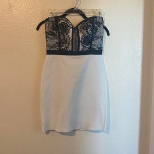 White and black Bodycon dress